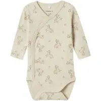 Name it Wickel Bodys l/ä - Noos - NbnBody - 2er-Pack - Rainy Day - - 74 - Body L/Ä