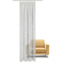 Gerster Gardine "Rika" Gr. 1, weiß (sanftes weiß), B:140cm H:245cm, Wirkware, Polyester, Gardinen, Gardine, Fertigschal Scherli wirrwarr - nature line