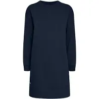 Oxmo Sweatkleid "Sweatkleid OXHolly", Damen, Gr. M, N-Gr, blau (total eclipse), Obermaterial: 55% Polyester PES. 45% Baumwolle CO., Kleider Sweatkleid