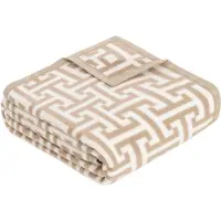 Ibena Wohndecke "Jacquard Decke Cambridge", mit schlichtem Labyrinth-Monogramm