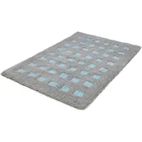 Kleine wolke Badematte "Boxes", rutschhemmend beschichtet, fußbodenheizungsgeeignet, Badteppich, modernes Design, Hoch/Tief Effekt