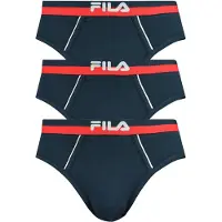 FILA Herren Slip, 3er Pack - Briefs, Logobund, Urban, Cotton Stretch, einfarbig