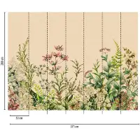 Living Walls Fototapete "The Wall" botanisch naturalistisch natürlich glatt Fototapete Blume Tapete Dschungel Tapeten Wohnzimmer Flur Design Optik