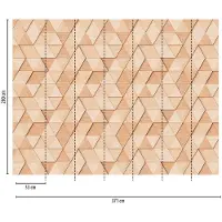 Living Walls Fototapete "The Wall" 3D-Optik geometrisch matt glatt Fototapete Geometrisch Tapete 3D Tapeten Wohnzimmer modern Flur Design