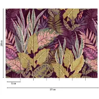 Living Walls Fototapete "The Wall" botanisch floral natürlich glatt Fototapete Floral Tapete Dschungel Tapeten Wohnzimmer Design Optik