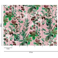 Living Walls Fototapete "The Wall" floral geblümt natürlich glatt Fototapete Floral Tapete Blume Tapeten Wohnzimmer Flur Design Optik