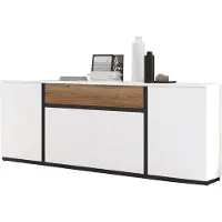 Die Möbelfundgrube Sideboard alpinweiß - Catania Eiche 209 cm - NOVENA