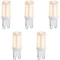 LUEDD 5er Set dimmbarer G9 LED-Lampen Opal 3W 250lm 2200K