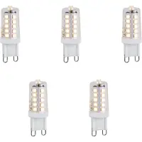 LUEDD 5er-Set dimmbarer G9 LED-Glühbirnen 1,2W 100lm 2700K