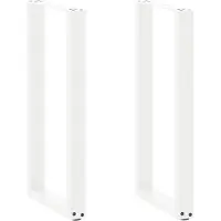 vidaXL Konsolentischbeine U-Form 2 Stk. Weiß 38x(72-73) cm Stahl