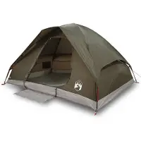vidaXL Kuppel-Campingzelt 2 Personen Braun Wasserdicht