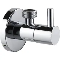 SanitairZone Eckregulierventil rund Eckventil Absperrventil Armatur 1/2" x 3/8" mit Rosette