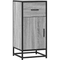 vidaXL Sideboard Grau Sonoma 35,5x35x76 cm Holzwerkstoff und Metall