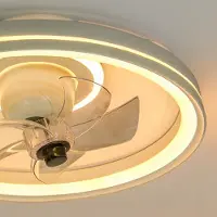 LumenXL Deckenventilator Ikaros - Weiß mit Sommer- und Winterfunktion und integrierter LED