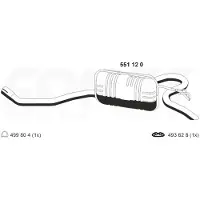 ERNST 551120 Endschalldämpfer für FIAT PUNTO (176) Auspuff