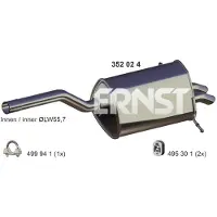 ERNST Endschalldämpfer 352024 für MERCEDES-BENZ