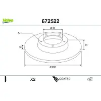 Valeo Bremsscheibe [Hersteller-Nr. 672522] für Mercedes-Benz