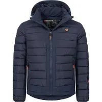 Geographical Norway Herren Herbst Winter Jacke Parka Steppjacke Kapuze Softshell Kapuzenjacke Gesteppt