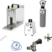 Ich-zapfe Komplett Set - Zapfanlage, Bierzapfanlage, Bierkoffer, Durchlaufkühler PYGMY 25 1-leitig Trockenkühler, 35 Liter/h, Zapfkopf:Kombi