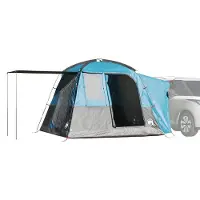 vidaXL Autozelt 4 Personen Blau Wasserfest