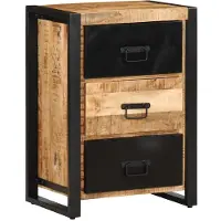 vidaXL Schubladenschrank 50x35x70 cm Raues Massivholz Mango