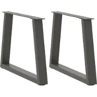 vidaXL Couchtischbeine V-Form 2 Stück Anthrazit 60x(42-43,3) cm Stahl