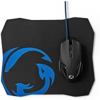 Nedis Gaming Mouse & Mouse Pad Set | Verdrahtet | 1200 / 2400 / 4800 / 7200 dpi | Einstellbar DPI |