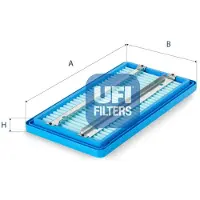 Ufi Filter Kurbelgehäuseentlüftung 27.266.04 für IVECO EuroTrakker 262mm 139mm 25mm