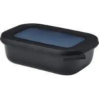 Mepal Multischüssel Cirqula - Mikrowellengeschirr - Multikom rechteckig 500 ml - Nordic black - Meal prep box