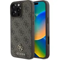 GUESS Apple iPhone 16 Pro Hülle - Kunststoff - - Backcover/Hard Case - Braun