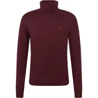 Tommy Hilfiger Rollkragenpullover Pima MW0MW28048 Dunkelrot Regular Fit