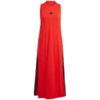 Adidas Shirtkleid "ESSENTIALS 3-STREIFEN LONG RACERBACK" ärmelloses Racerback-Design, sportlicher Stil, ohne Verschluss