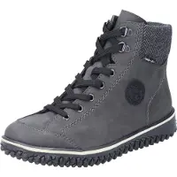Rieker Damen Schnürstiefel grau, Damen:36 EU