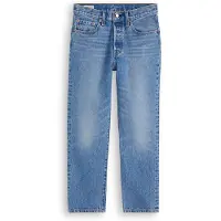 Levi's Damen Jeanshose 501 Crop High Rise, Straight Fit, Blau (Medium Indigo Wor
