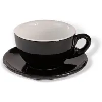ClubHouse Tasse und Untertasse Rosa, 300 ml, schwarz