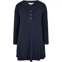 Apricot Shirtkleid "Swing-Kleid" mit aufgesetzten Taschen
