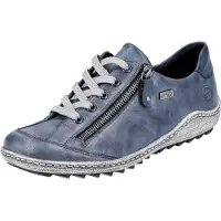 Remonte Damen Sneaker trendig und modern mit Reißverschluss & lose Einlage R1402, Größe:41 EU, Farbe:Blau