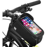 Sahoo Fahrradtasche am Fahrradrahmen mit Reißverschluss wasserdicht mit Sonnenschutz 0,8L