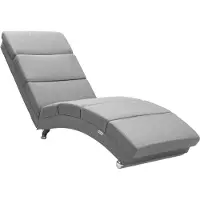 Casaria Relaxliege XXL London 186x89x55cm Ergonomisch Stoff Gepolstert 180 kg Belastbarkeit Wohnzimmer Büro Indoor Chaiselongue Relaxsessel Liege Grau