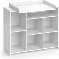 Vicco Wickelkommode Babykommode Wickeltisch Oskar Simple Weiß Kinder-Faltboxen
