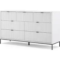 Vicco Sideboard Eliza Weiß 42 x 81 cm mit 7 Schubladen, Model 49502