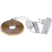Eglo LED Strip Cob Stripe, 5m Streifen kürzbar, inkl. Fernbedienung, Lichtband dimmbar zum Kleben, indirekte Beleuchtung, warmweiß-kaltweiß