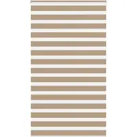 vidaXL Doppelrollo Sandbraun 125x230 cm Stoffbreite 120,9 cm Polyester