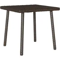 vidaXL Garten-Couchtisch Rechteckig Braun 40x40x37 cm Poly Rattan