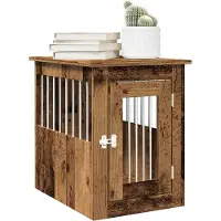 vidaXL Hundekäfig im Möbelstil Altholz-Optik 45x62x59 cm Holzwerkstoff