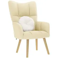vidaXL Relaxsessel Creme Stoff