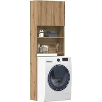 vidaXL Waschmaschinenschrank Artisan-Eiche 64x24x190 cm Holzwerkstoff