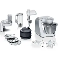 Bosch MUM58231, 3,9 l, Weiß, 3 Disks, Edelstahl, Kunststoff, Edelstahl, 1000 W