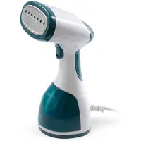 Tomado TSH1201W - Kleidungsdampfer - Handdampfer - Entwirrer - Dampfreiniger - Inkl. 2 Bürstenaufsätze - Weiß/Türkis