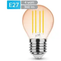 Modee Lighting E27 LED Filamentlampe P45 4W 320lm 1800K Warmweiß